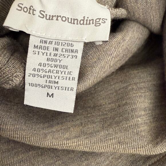 Soft Surroundings Cotswold wool cowl turtle funnel neck pullover tunic M medium - Picture 7 of 8